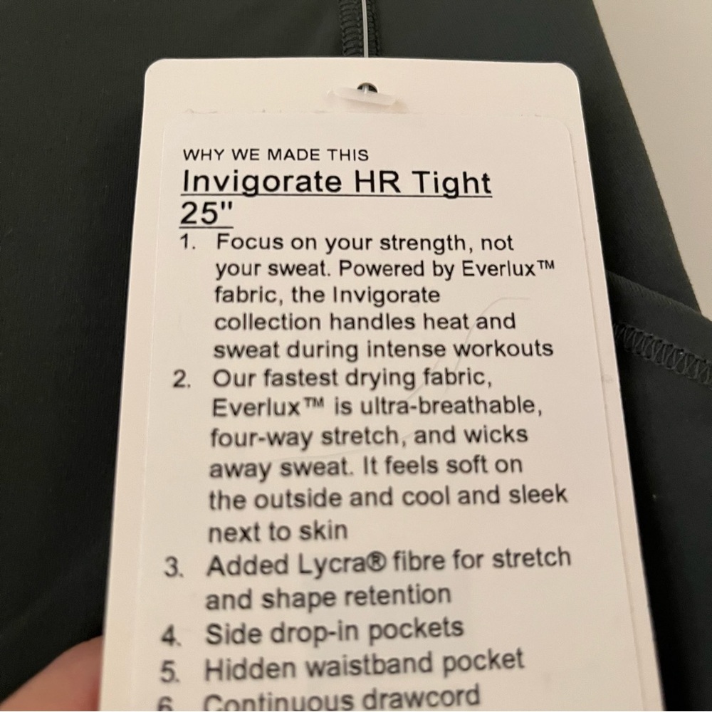 Lululemon | Invigorate HR Tight 25” Size 0 Leggings - Picture 2 of 13